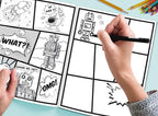 Blank Comic Book | Set of 2 | Create Your Own Comics and Cartoons with 5 Comic Templates | Blank Books for Kids | Creative Gift Idea | Road Trip Essentials