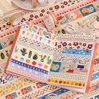 emmoolife 35 Rolls Washi Tape Set, Colorful Cute Floral Writable Decorative Tapes for Scrapbooking and Journaling, Junk Journal Supplies, Bullet Journaling for Women Girl 5-30mm Wide 9.84ft Long/Roll