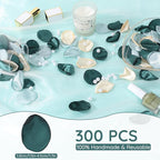 Suream Flower Girl Petals, 300 Pcs Rose Petals Decorations, Silk Flower Petals for Wedding, Fake Flower Petals for Bridal Showers, Wedding Decorations, Sweetheart Table Decor(Dark Green)