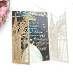 20PCS Laser Cut Wedding Invitations,Wedding Invitation Card Pocket,Quince Invites,Sweet 16 Invitations,Quinceanera Invitations,Laser Cut Invitations For All Occasions