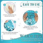 Jutom 6 Pieces 3.3 x 6.6 ft Wavy Tinsel Foil Fringe Curtains Foil Fringe Streamer Backdrop Party Curtain for Sea Mermaid Baby Shower Birthday Party Decoration(Blue Green)