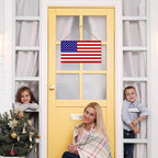 American Flag Door Hanging Sign，Farmhouse Patriotism Artwork Decorations Signs, Framed Indoor Outdoor Decorative Art Ornament for July 4th Independence Day, New Year, Holiday Party, Birthday