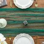 Artoid Mode Pearl Dark Green Gauze Table Runner 59x120 Inch , Seasonal Sheer Kitchen Dining Holiday Wedding Birthday Baby Shower Table Decor for Home Party