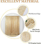 ShinyBeauty Light Gold Sequin Backdrop 10X10 Gold Drapes Curtain for Baby Shower, Shimmer Photo Background (10FTx10FT)