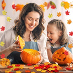 MARFOREVER Fall Maple Leaf Confetti, Thanksgiving Metallic Foil Confetti Autumn Colors Party Decorations Leaves Sequins Table Scatter Centerpiece Sprinkles for Fall Party Supplies Decor