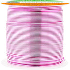 Mandala Crafts 22 Gauge Anodized Aluminum Craft Wire for Jewelry Making - 100 FT Colored Flexible Pink Wire - Bendable for Bonsai Armature Crafting Sculpting