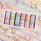 60 Rolls Flowers Theme Washi Tape Set with Different Colorful Patterns, Writable Decorative Tapes for Scrapbooking, Bible Journaling, Bullet Journaling, 0.39'' x 79'' per Roll