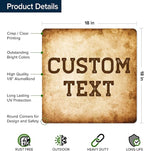 Custom Sign, Custom Street Sign, 11 Font Colors, 13 Font Styles, 4 Hole Options, 22 Sizes, 18x18 Inches, Rust Free DiBound, Fade Resistant, Made in USA by My Sign Center (Vintage)
