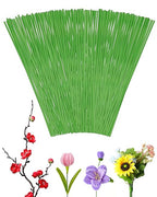 50 PCS FIVEIZERO 16 Gauge LightGreen Floral Wire Stems for Artificial Flower Making, Florist Wires for Crafts, Wreaths, Flower Arrangements and DIY Projects