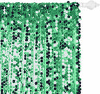 HH 9x9FT Green Big Sequin Backdrop Curtains, Sequin Photo Backdrop Payette Backdrop Curtain Panels, Shimmer Fabric Photography Backdrop for Wedding Party Christmas Decoration