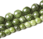 Matcha Green Jade Stone Beads Gemstone Round Crystal Energy Jade Beads Stone Beads for Jewelry Making DIY Bracelet Necklace Jewelry Making 1 Strand 15.5inch 60PCS 6MM