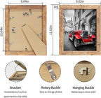 8x10 Picture Frame Set of 4, High Definition Real Glass 8 x 10 Photo Frames for Desktop Display and Wall Mounting(Distressed White+Oak+Rustic Brown+Black)