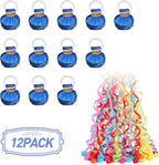 No Mess Streamers,12Pack Colorful No Mess Confetti Poppers,Party Poppers for Birthday,Wedding,Celebrations,School Opening,Graduation,Retirement Party