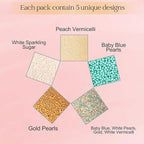 Confect Sprinkles- Fairytale Frozen Cake Decorating Sprinkles – Teal, White & Glittering Gold Pearl Dragees, Pearl Jimmies & White Sparkling Sugar – Edible Sprinkle Mix for Cakes, Cupcakes, Cookies & Party Desserts- Vegan, Gluten-Free, Nut-Free, Soy-Fr...