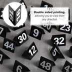 Tuanse Table Numbers 1-50 Acrylic Double Side Numbered Table Tents Restaurant Wedding Number Cards Signs for Banquets Party Wedding Reception(Black)