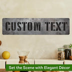 Custom Sign, Custom Street Sign, 11 Font Colors, 13 Font Styles, 4 Hole Options, 22 Sizes, 6x24 Inches, Rust Free DiBound, Fade Resistant, Made in USA by My Sign Center (Grunge Metal)