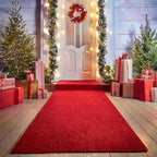 BannerBuzz Hollywood Red Carpet Aisle Non Slip Runner Runway Floor Rug for Step Repeat Backdrop Outdoor Indoor Wedding Christmas Event Birthday Movie Business Office Party Decoration (3' W X 6' H)