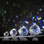 Crystalsuncatcher 20mm/0.78inch Clear Glass Crystal Ball Prism Feng Shui Lamp Hanging Drop Chandelier Pendants Suncatchers Pack of 12 pcs