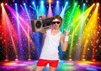 LTLYH 8x6ft Fabric Disco Rainbow Stage 70s 80s 90s Backdrop Vintage Lights Photography Background Rock Music Club Neon Glow Party Decorations Photo Banner 312