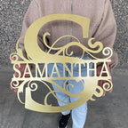 Personalized Metal Name Signs, Split Letter Monogram Wall Art Decor, Durable Steel Family Last Name Decor, Custom Signs Indoor or Outdoor, Personalized Wedding Gifts, Housewarming Gift