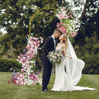 U+U 7.2FT Arch Backdrop Stand, Gold Arch Stand for Wedding Birthday Party Bridal Baby Shower Balloon Arch Decoration