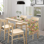 Boho Floral Table Runner,Retro Bohemian Flower Table Runner for Kitchen Dining Table Home Party Decoration 13x36 Inch