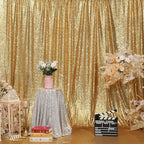 Poise3EHome Gold Sequin Backdrop, 20Ft x 10Ft Glitter Photography Background Curtains for Party Baby Shower Wedding Birthday Christmas Thanksgiving Halloween Decoration