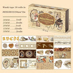 18 Rolls Vintage Victorian Washi Tape Set Journal Tape for Crafts and Journaling DIY Scrapbooking Supplies washi Tape for Scrapbooking Decorative Tape
