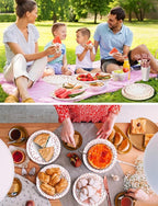 141 Pieces Rose Gold Party Supplies, Party Dinnerware Sets Include Paper Plates Napkins Cups Silverware, for Wedding Bridal Shower Engagement Birthday Parties Decoration -20 Serves
