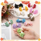 900-Pack Flower Stamens for Crafts, 5mm Double Heads Artificial Pearl Floral Pistil Mini Flower Pollens Stamens for DIY Making/Scrapbook Decoration [Green and 5 Colors]