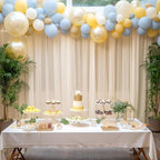 10x10ft Champagne Tulle Backdrop Curtain for Parites, Sheer Backdrop Curtains for Wedding Baby Shower Birthday Party Photo Shoot Decorations