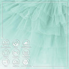Aqua Blue Tulle Fabric Roll 6 Inch X 300 FT (100 Yards) Matte Tulle Ribbon Netting Mesh Spool for DIY Tutu Skirt Wedding Bow Gift Wrapping Baby Shower Christmas Party Halloween Decorations