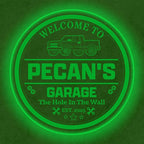 Custom Pickup Truck LED Sign – Personalized Color Changing Acrylic Wall Decor for Garage, Shop, or Man Cave (Garage 2, 16 INCHES)