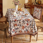 patdrea Designer Vintage Rectangle Tablecloth,Linen Pomegranates and Leaves Pattern Tablecloths,Fall Table Cover Cloth Decor for Kitchen Dining Christmas,Thanksgiving,55"x79"-Tehran a