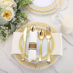 Supernal Set of 60 Wrapped Plastic Silverware Gold Pre Rolled Silverware Set Disposable,Plastic Cutlery for Parties,Disposable Cutlery Heavy Duty with Linen Napkins For Weddings Birhday