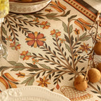 Decorative Linen Table Runner 71 Inches Long,Floral Print Rustic Runner for Table Decor Tabletop Table Runners for Kitchen,Dining,Tea Party,Home,Christmas,12"*71"