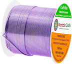 Mandala Crafts 22 Gauge Anodized Aluminum Craft Wire for Jewelry Making - 100 FT Colored Flexible Lavender Wire - Bendable for Bonsai Armature Crafting Sculpting