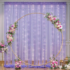 10x10 Purple Tulle Backdrop Curtains for Parties, Sheer Backdrop Curtain Wedding Photo Background Drapes for Baby Shower Photography Birthday Party