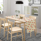 Mushroom Table Runner,Vintage Plant Print Table Runner for Kitchen Dining Table Home Party Decoration 13x120 Inch