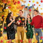 MARFOREVER Fall Glitter Confetti, Thanksgiving Metallic Foil Maple Leaves Fall Party Decorations Scatter Sequins Confetti Sprinkles for Thanksgiving Table Supplies