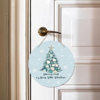 CGBHW Coastal Christmas Tree Wooden Sign, Ocean Coastal Holiday Christmas Xmas Beach Hanging Sign Wall Decor, Have yourself a Merry Little Christmas Tree Shell Beach Home Door Decor 12 x 6 Inch