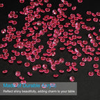 PATIKIL 4000 Pcs Wedding Table Scatter Confetti Crystals 6mm Acrylic Diamonds Vase Fillers Gems for Table Centerpiece Decorations Party Vase Beads, Rose Red