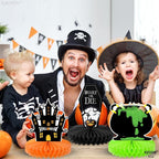 KatchOn, Halloween Centerpieces for Tables - Pack of 9 | Witch Halloween Table Centerpiece, Halloween Table Decorations | Orange and Black Halloween Centerpiece | Spooky Halloween Decorations Indoor