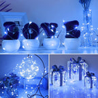 kolpop 6 Pack LED Fairy Lights Battery Operated, Mini Twinkle String Lights Battery Powered Waterproof for Christmas Mason Jars Party,Blue