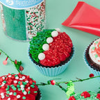 Sweets Indeed Christmas Sprinkles Mix – 6-Cell Holiday Assortment 6.45 oz | Edible Jimmies, Nonpareils & Sugar Pearls for Decorating Christmas Cookies, Cupcakes, Cakes & Holiday Desserts