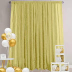 10FT x10FT Champagne Metallic Sheer Spandex Backdrop, 1 Panel Glitter Photography Background, Stretchy Spandex Fabric for Wedding, Party, Baby Shower, Photo Booth Decor