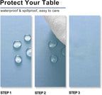 Hiasan Dusty Blue Rectangle Tablecloth - Waterproof Spillproof and Wrinkle Resistant Washable Polyester Table Cloth for Dining Party, 52 x 70 inch