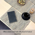 Chardin Home Natural Jute & Green Placemats, Set of 4 – Rustic Handmade Boho Table Mats, 13x19 Inch Dining Table Placemats for Kitchen, Everyday Meals, Holidays, Farmhouse or Modern Table Décor