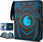 9 Pocket Card Binder for MTG/YGO/PTCG/Game Cards, Holds 900 Cards,Premium Card Collector Book for TCG Players,Toys Gifts for Kids(Blue)