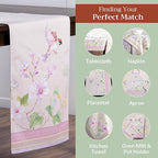 Maison d' Hermine Table Runner 100% Cotton Double Layer Table Runners 108 inches Long Decorative for Home Kitchen Dining Party Wedding Bridal Shower Spring Summer (Magnolia Mornings, 14.50" x 108")